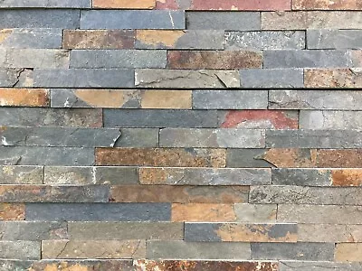 £34.28 • Buy CLEARANCE>> Rustic Slate Split Face Slate Wall Mosaic Cladding Tiles / 3D Stack